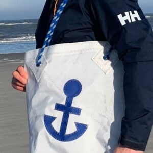 Umängetasche weiß mit Anker